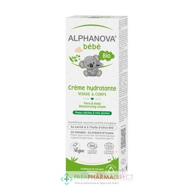 Alphanova Bébé Crème Hydratante Bio 75 ml