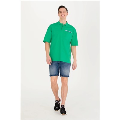 Erkek Yeşil Oversize Polo Yaka Tişört