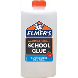 Elmer's Liquid School Glue, White, Washable, 32 Ounces - Great for Making Slime
