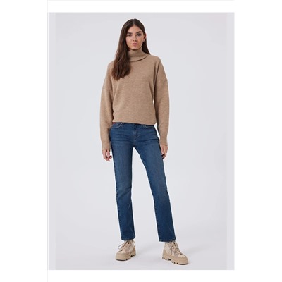 Lee Cooper Yüksek Bel Boru Paça Straight Açık Mavi Kadın Denim Pantolon 241 LCF 121029 SUSIE NORINA 5003069063
