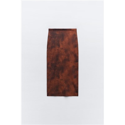 ANTIQUE FINISH KNIT PENCIL SKIRT