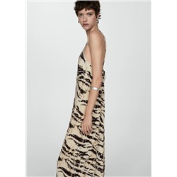 Vestido largo animal print