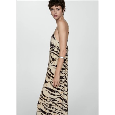 Vestido largo animal print