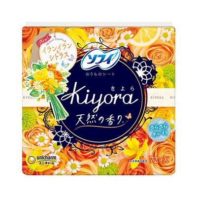 UNICHARM Гигиенические прокладки для женщин ежедневные Luxury Sofy Kiyora Fresh 14см 72шт