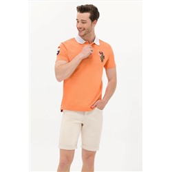 Erkek Turuncu Basic Polo Yaka Tişört
