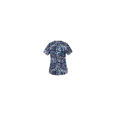 UA Paisley Showers Dark Lilac Scrub Top