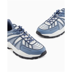 Sneakers with optical effect design and maxi sole