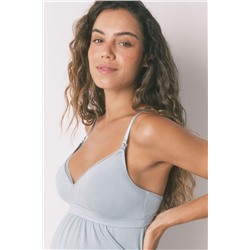 Camisón técnico "maternity" soft touch azul