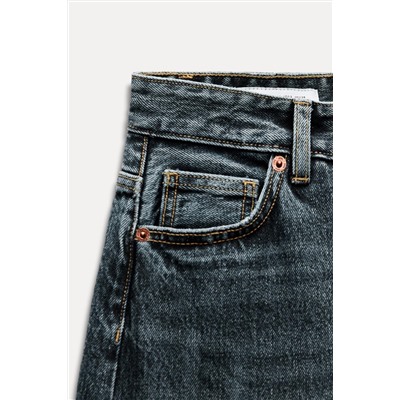 RELAXED FIT FOLD-UP LOW-RISE JEANS