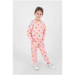 AHENGİM Kids Kız Çocuk Damlacık Desenli Eşofman Takımı Ak2224 1-2-10001157