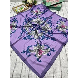 Платок женский с цветочным рисунком (90*90 см.) арт. 245389
