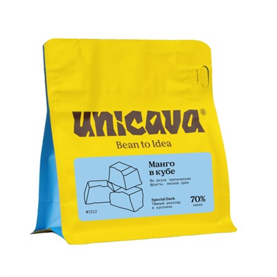 Тёмный шоколад "Манго в кубе", 70 % какао (с кусочками манго), в наличии с 1 мая 2024 г.