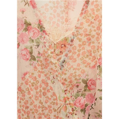 Vestido corto estampado floral