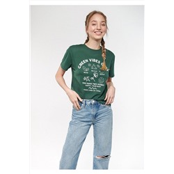 Mavi Green Vibes Only Baskılı Yeşil Tişört Regular Fit / Normal Kesim 1611289-71874