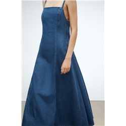 DENIM TRF MIDI DRESS