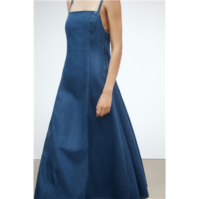 DENIM TRF MIDI DRESS