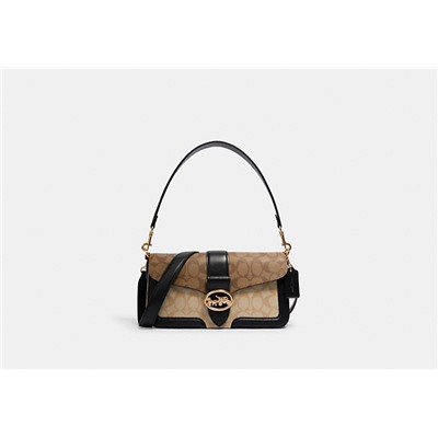 Georgie Shoulder Bag In Blocked Signature Canvas