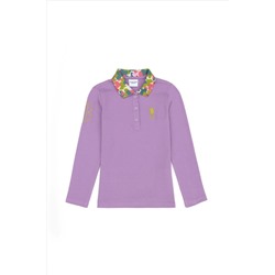 Kız Çocuk Lila Basic Sweatshirt
