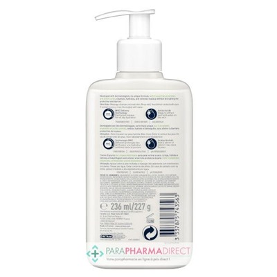 Cerave Crème Moussante Nettoyante Hydratante - Peaux Normales à Sèches 236ml