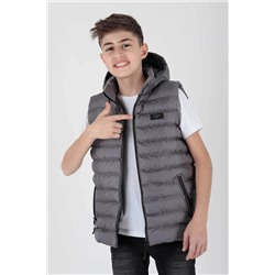 AHENGİM Erkek Çocuk Yelek Erkek Çocuk Kapüşonlu Şişme Yelek Ak215051 1-2-10000982