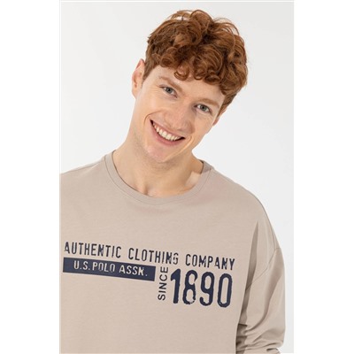 Erkek Taş Bisiklet Yaka Sweatshirt