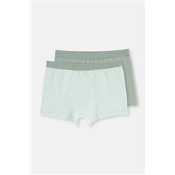 Dagi Yeşil 2'Li Erkek Çocuk Pamuklu Boxer 23WB28186TA_379