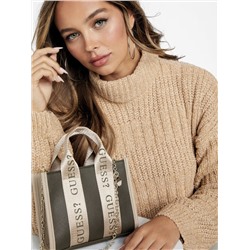 Logo-Tape Mini Tote Crossbody
