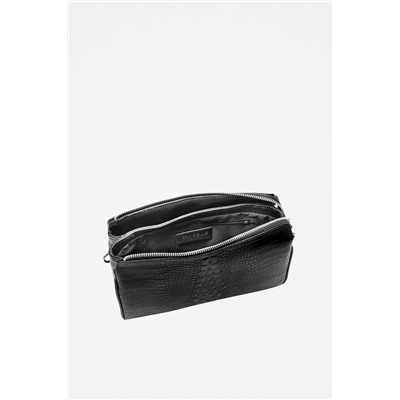 Bandolera de piel Arzergrande - Negro