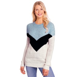 Damen Strickpullover mit Blockstreifen