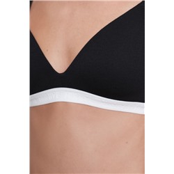Sujetador triangular relleno fijo negro