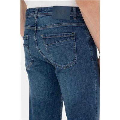 Erkek İndigo Jean Pantolon