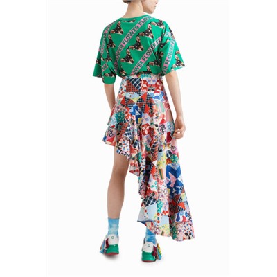 Falda asimétrica patchwork Johnson Hartig