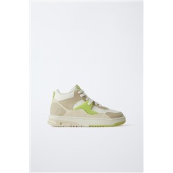 MULTI-PIECE HIGH-TOP SNEAKERS