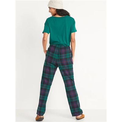 Matching Printed Flannel Pajama Pants for Women