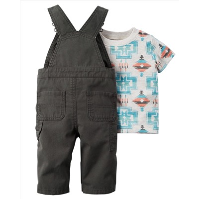 2-Piece Tee & Overall Set