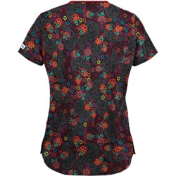 UA Pretty Persian Black Print Scrub Top