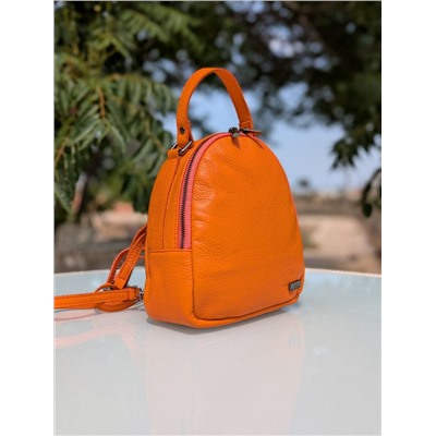 Итальянская сумка - рюкзак из натуральной кожи от AB Zapatos mochila NAPA naranja АКЦИЯ