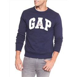 Embroidered Gap Logo Crewneck Pullover