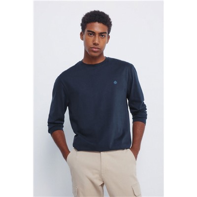 Camiseta básica manga larga acabado suave