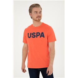 Erkek Regular Fit Bisiklet Yaka Nar Çiçeği Basic Tişört