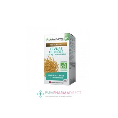 ArkoPharma ArkoGélules - Levure de Bière - Beauté des Ongles et des Cheveux - BIO 45 gélules