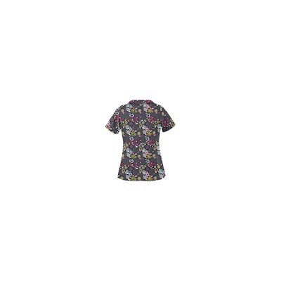 UA Mod Mix Pewter Print Scrub Top