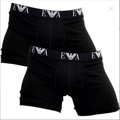 EMPORIO ARMANI Men's Black Stretch Boxers (2Pack)