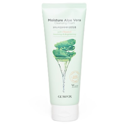 [GLAMFOX] Пенка для умывания увлажняющая очищающая АЛОЭ ВЕРА Moisture Aloe Vera Cleansing Foam, 150 мл