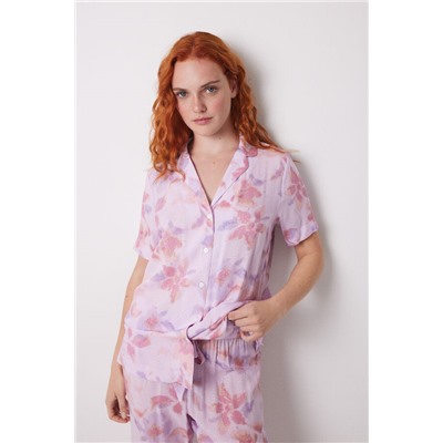 Pijama camisero Capri viscosa flores