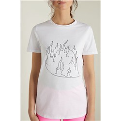 Baumwoll-T-Shirt mit Print