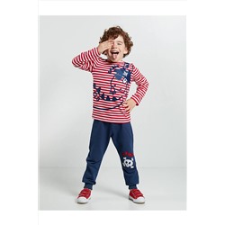 Denokids Çizgili Korsan Erkek Çocuk Pantolon Takım CFF-19S1-061