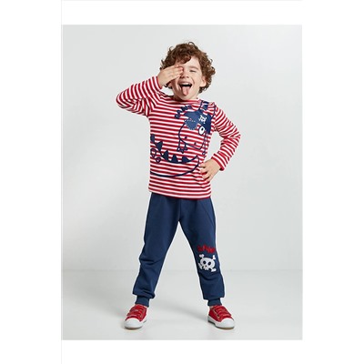 Denokids Çizgili Korsan Erkek Çocuk Pantolon Takım CFF-19S1-061