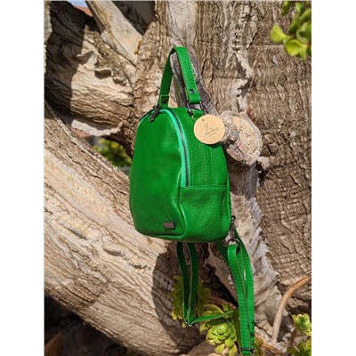 ZAPATOS · 2364-flores-verde+AB.Z · Pelle · mochila NAPA (630) verde