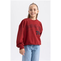 Defacto Kız Çocuk Oversize Fit Kalın Kumaş Sweatshirt A5794A823AU
